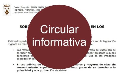 Circular informativa sobre la CAPTACIÓN DE IMÁGENES en los festivales