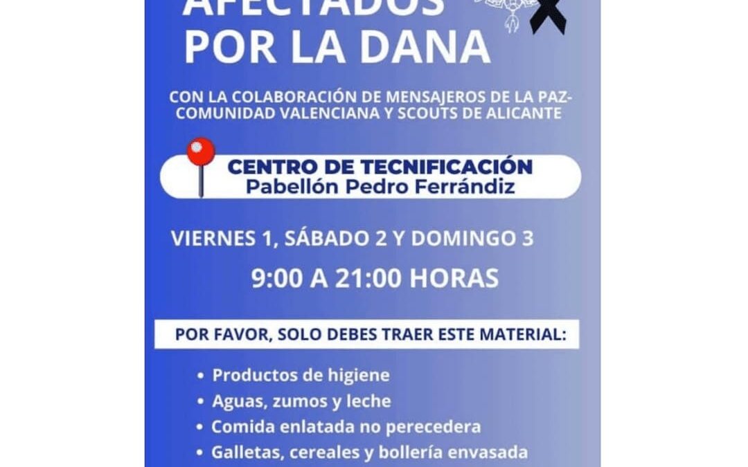 Ayuda URGENTE afectados por la DANA