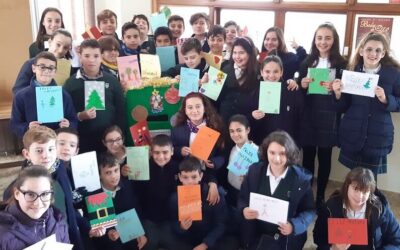 Alumnos de 6º C felicitan la Navidad a personas hospitalizadas