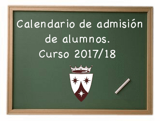 Calendario de Admisión para el curso 2017/18 (obsoleto)