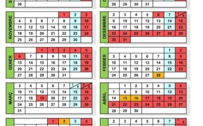 Calendario escolar para todas las etapas, curso 2024-25