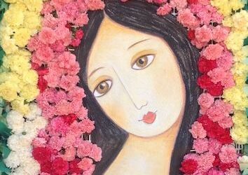 Gran mural floral preside nuestro cole