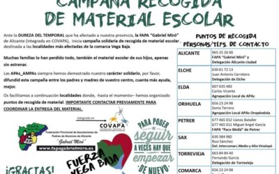 DANA: Solidaridad en forma de material escolar