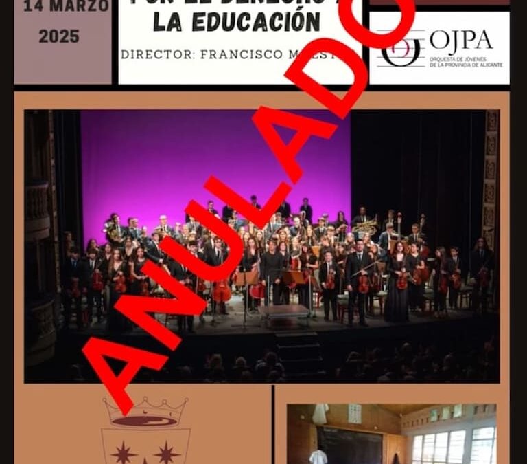 Se anula el concierto previsto para hoy