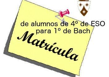 Calendario y baremación para futuros alumnos de 1º de Bach