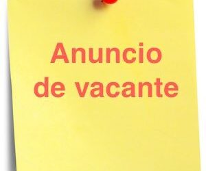 Anuncio de vacantes, julio 2014